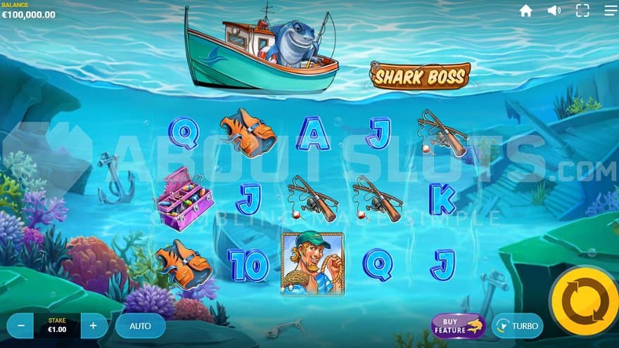 A casino slot with a fishing theme.