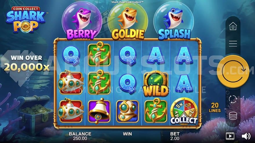 A casino game with three sharks.