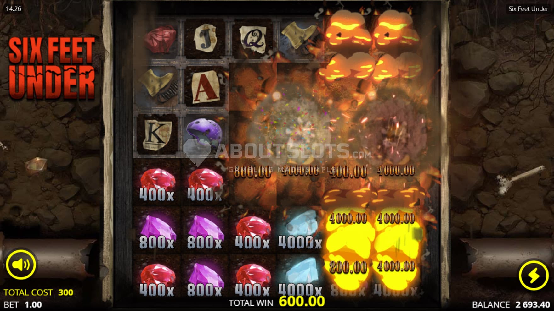 Screenshot of the Greedier Spins feature triggered from the Nolimit Bonus menu.