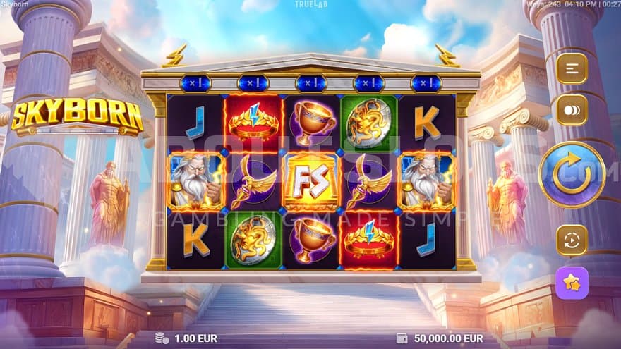 A casino slot featuring the Greek god Zeus.