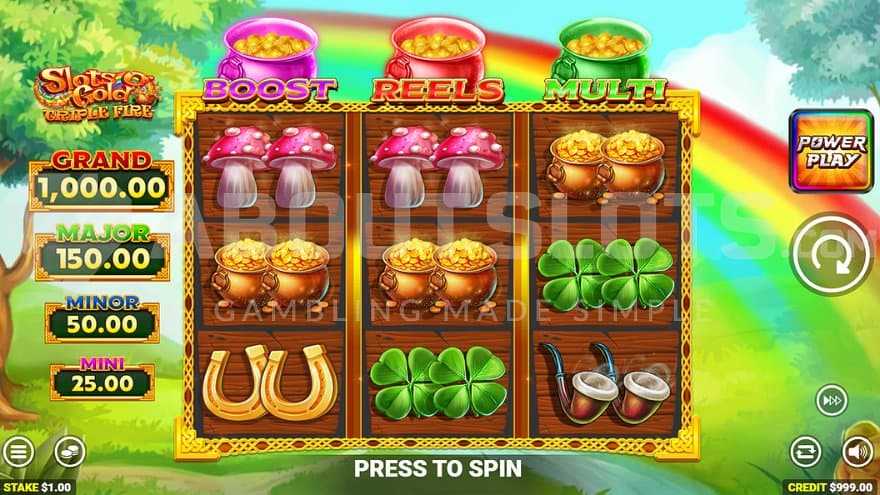 A casino slot with 3 reels and 3 rows.