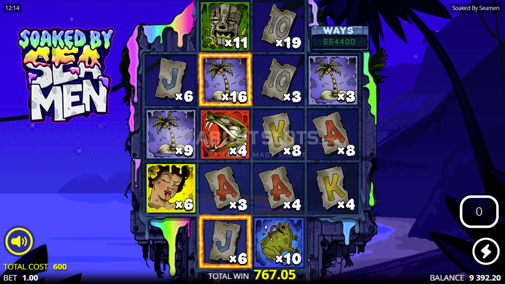 Free Spins bonus in progress, showing multiple positions with increased multipliers.
