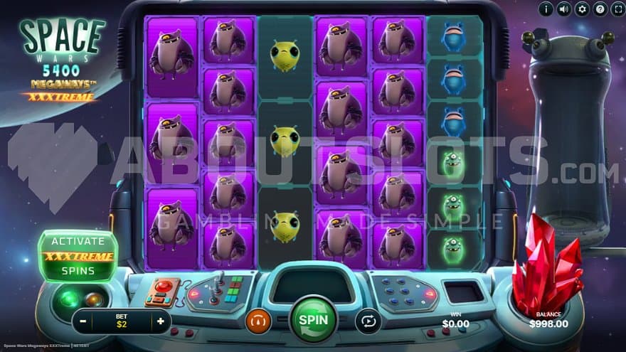 A casino slot in a spaceship.