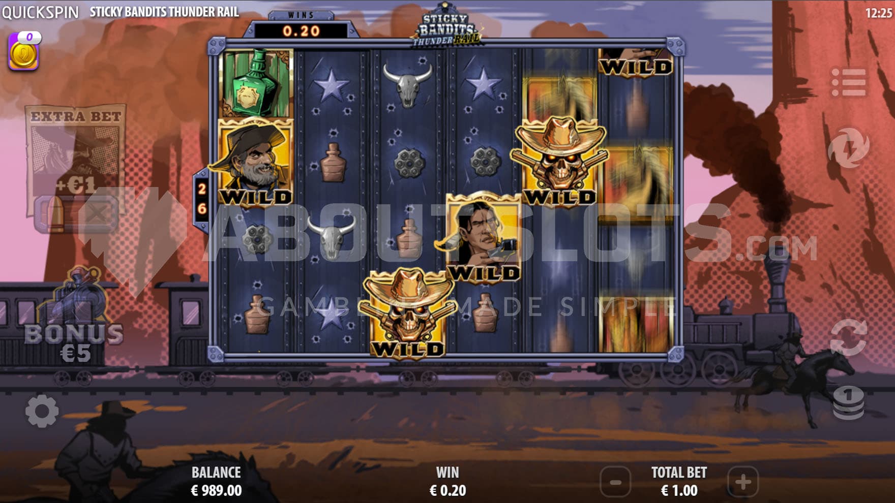 Respin triggered in the base game with 2 special Wilds and 2 regular Wilds sticky on the grid.