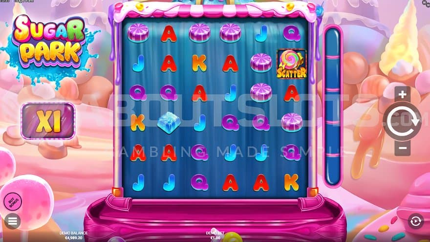 A casino slot in a candyland.