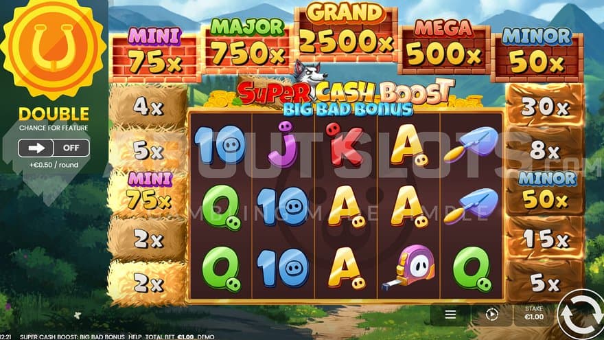 A casino slot set on a cartoonish farm.