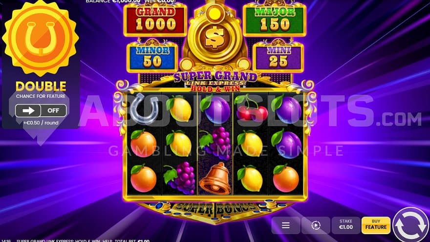 A casino slot with a train theme.