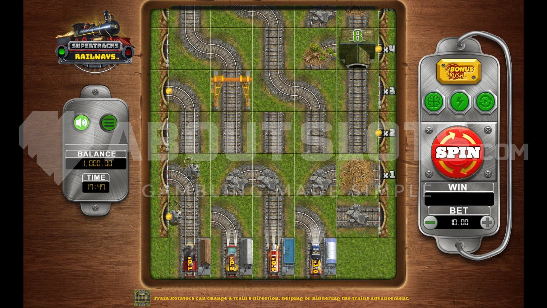 A track with trains.