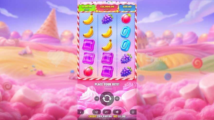 A casino slot in a candyworld.