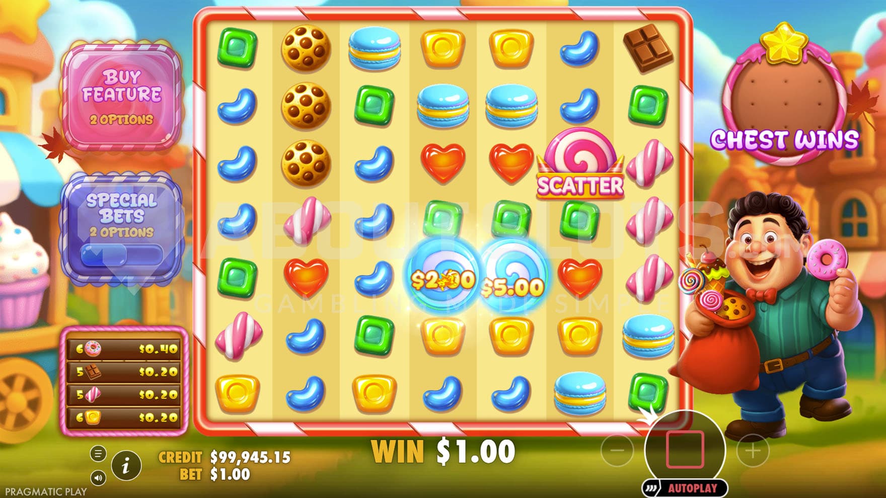 Two Money Symbols scored in the base game.