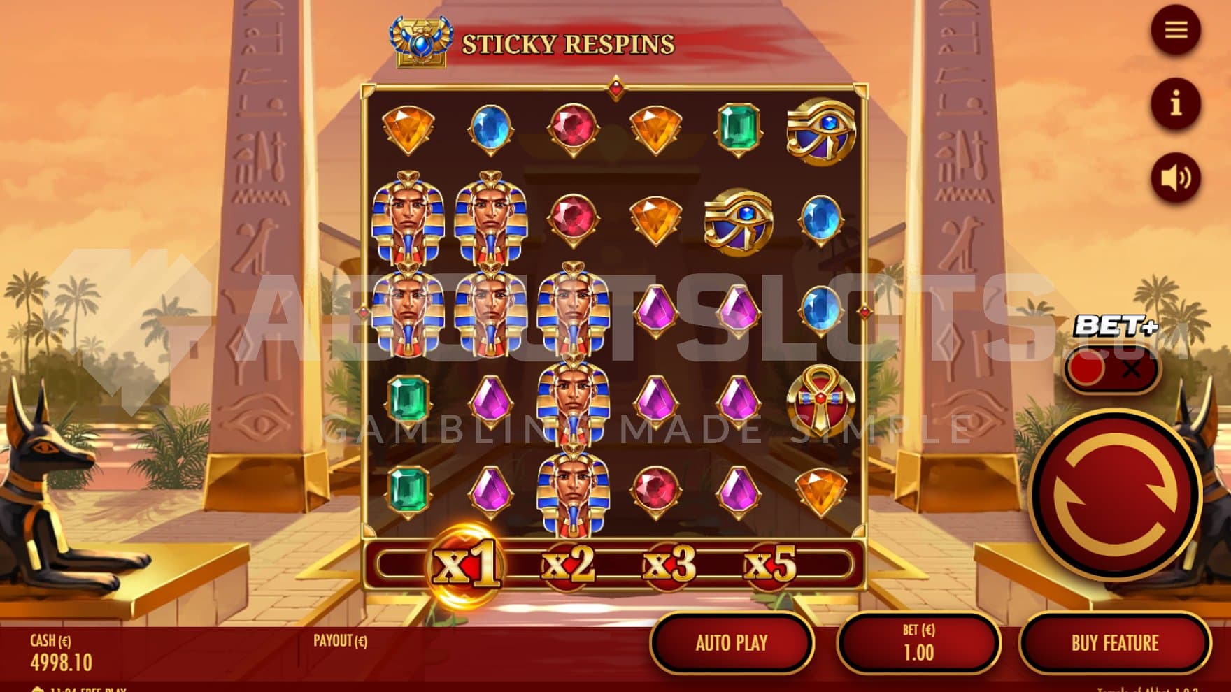 An Egyptian-themed slot.