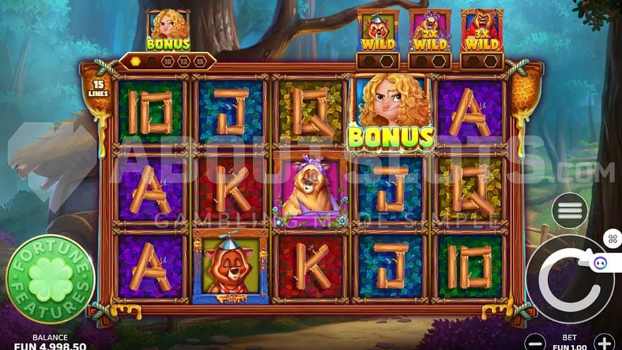 A casino slot in the forest.