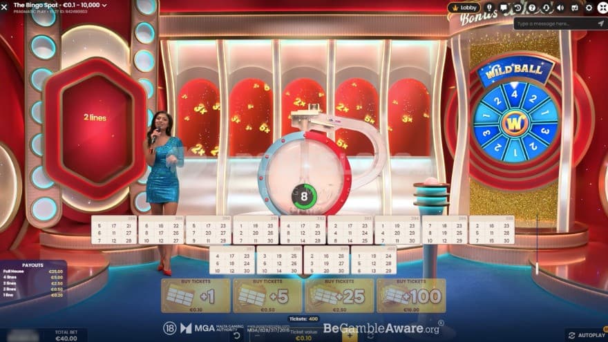 Base game where the game host is standing on the left side.