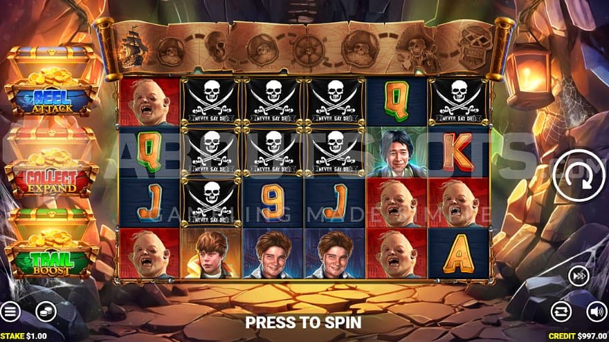 A casino slot based on the movie The Goonies.