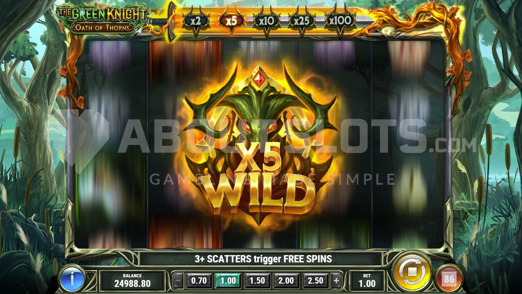 Sword Meter triggered in the base game, awarding an x5 multiplier to all Wilds.