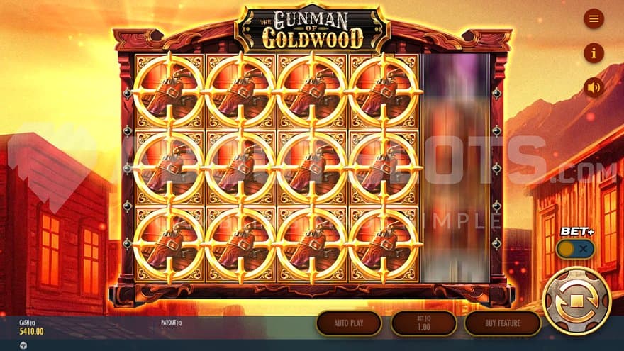 Revolver symbols on the first 4 reels.