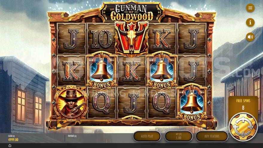 Bonus Scatter Symbols on reels 2, 4, and 5 trigger the Free Spins.