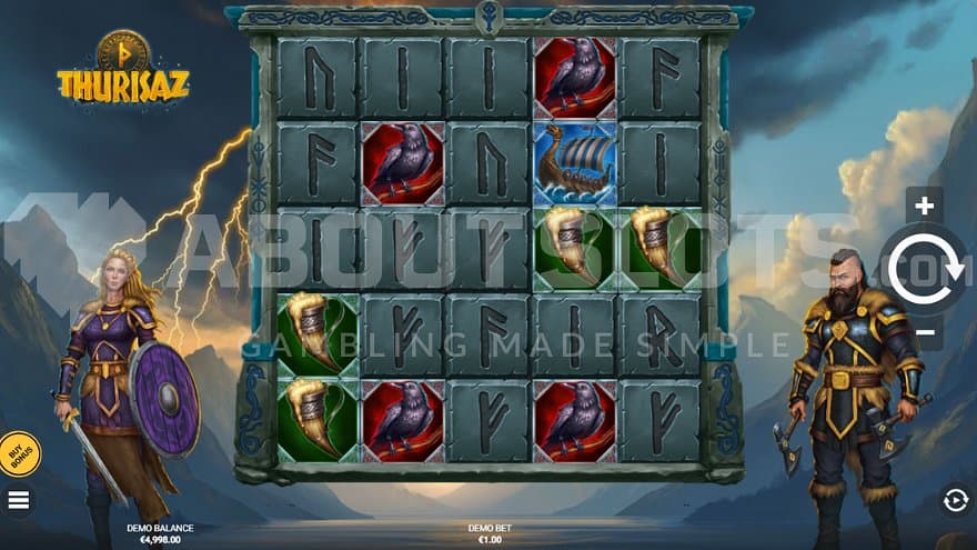 A casino slot with a Viking theme.