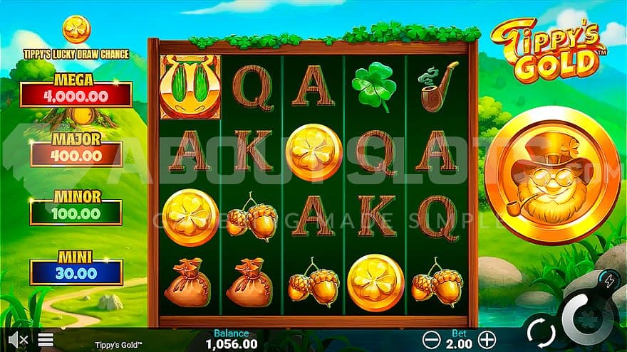 A casino slot with a leprechaun.