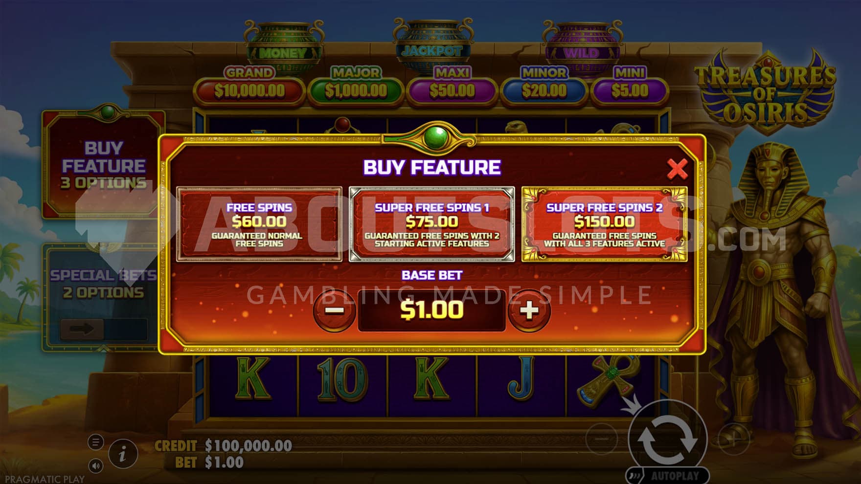 Feature Buy menu opened in the base game.