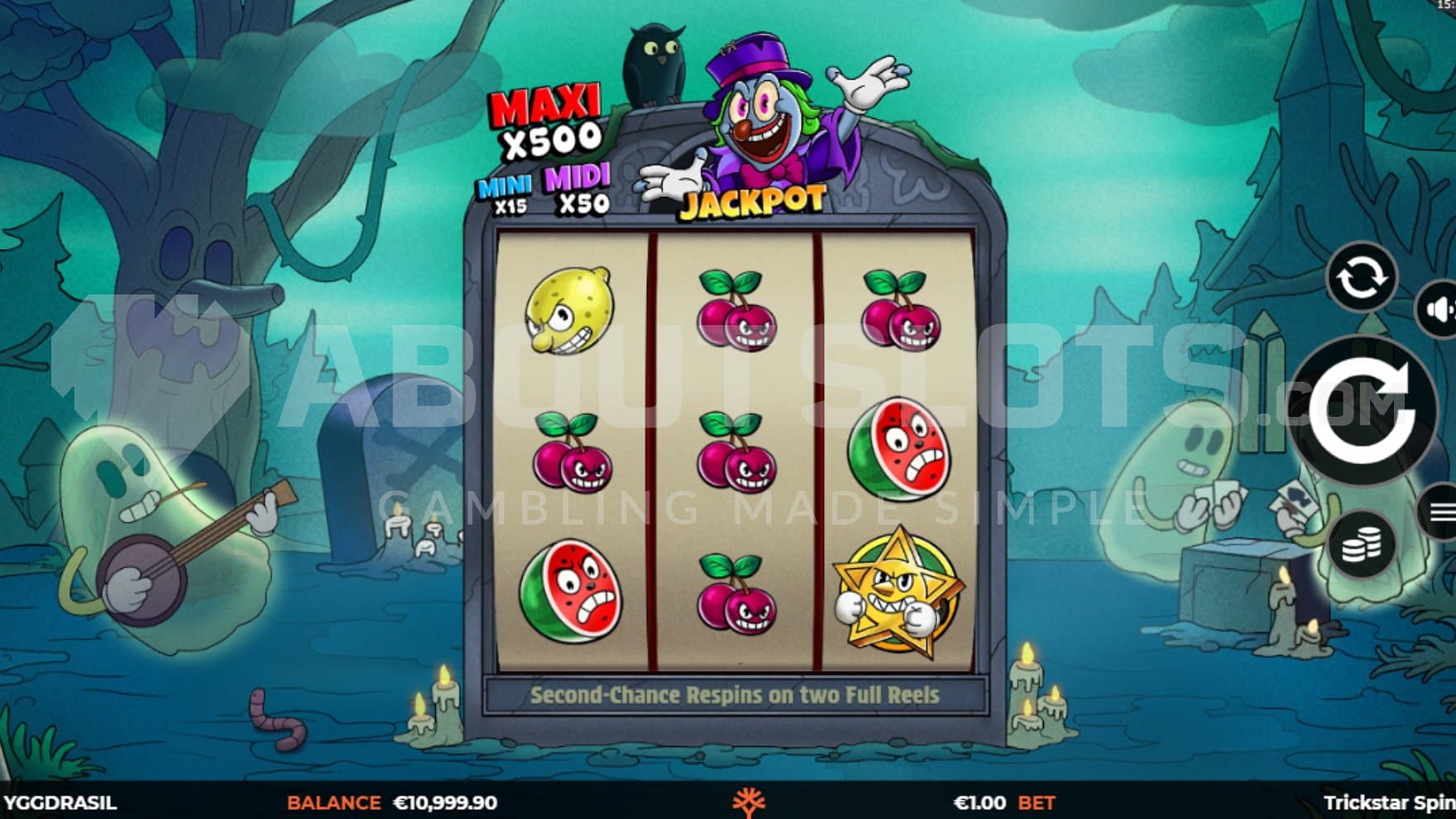 A casino slot on a graveyard.