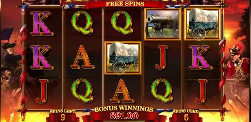 Revolution Patriot's Fortune Slot Gameplay