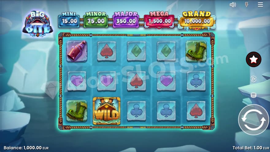 Base game with glaciers in the background.