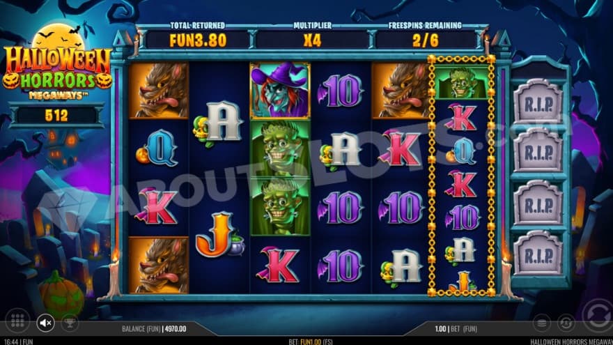 Free Spins bonus game with a 4X win multiplier.