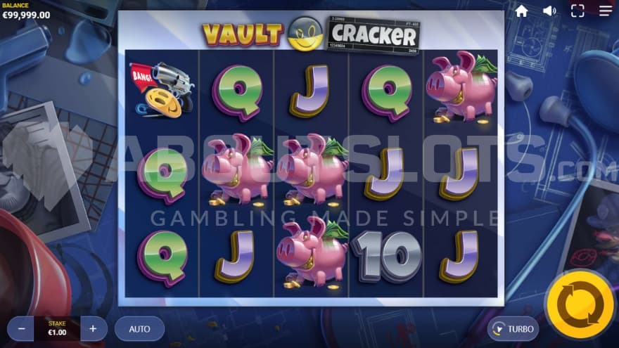 A casino slot with 5 reels and 3 rows.
