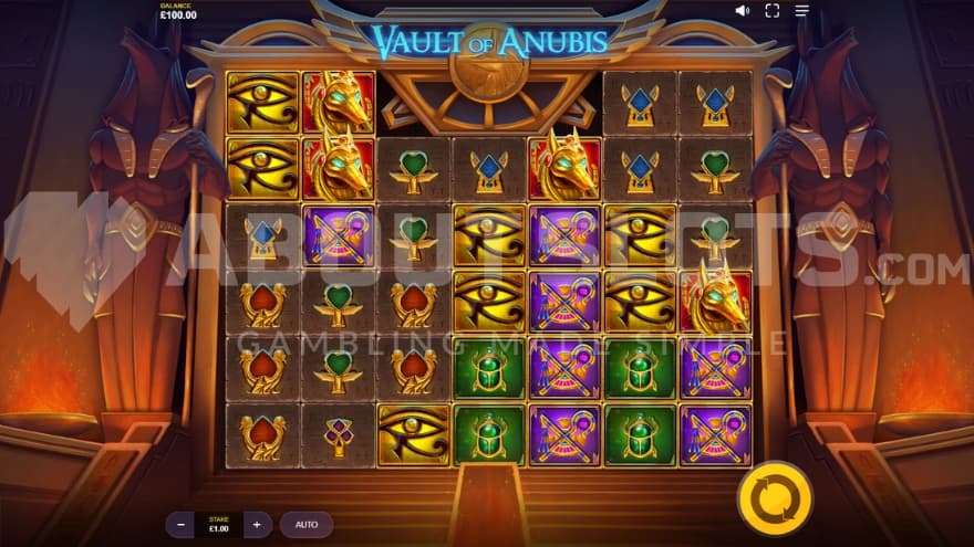 A casino slot with an Egyptian theme.
