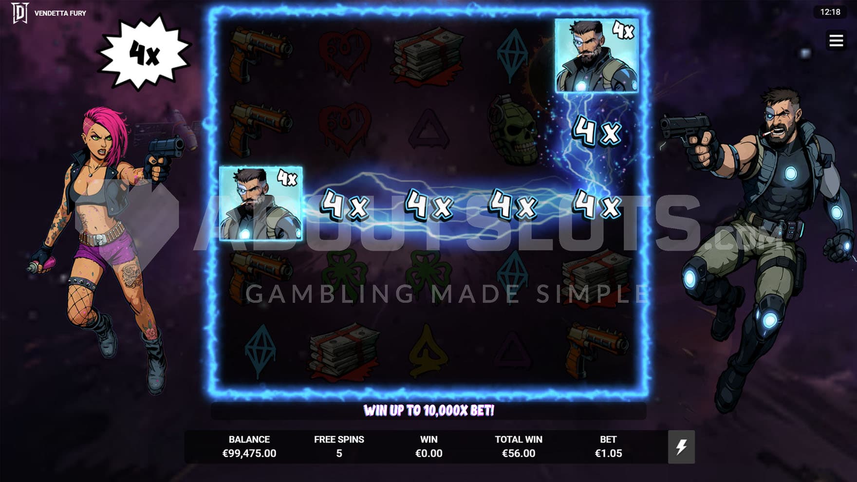 Havoc Feature triggered during Free Spins, transforming positions into Wilds with multipliers.