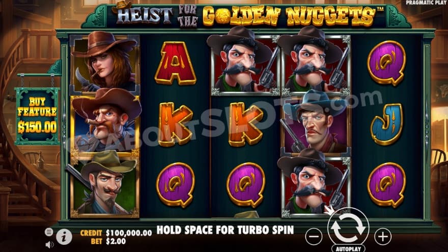 Base game where you can see a saloon in the background.
