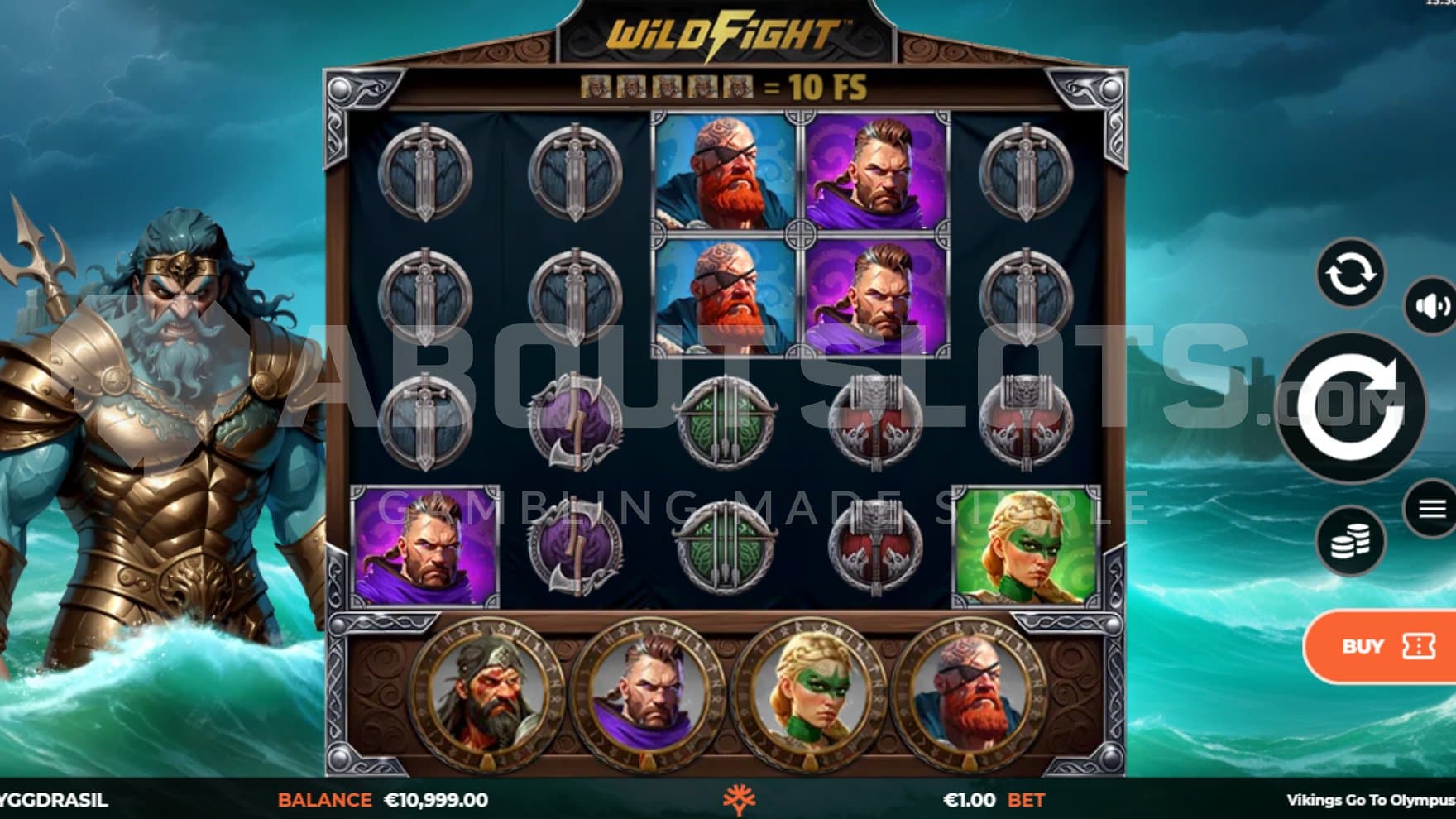 A casino slot in a stormy sea.