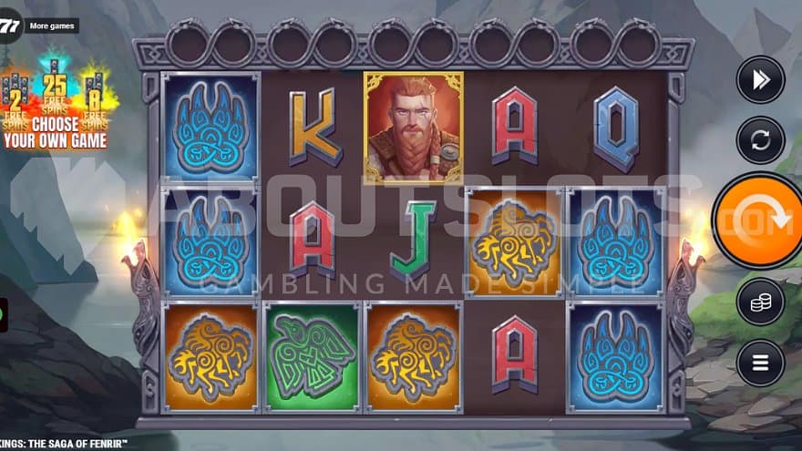 A casino slot in a natural landscape.