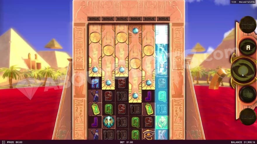 Base game with a growing reel grid.