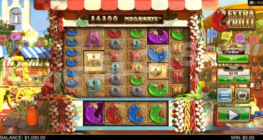 The reels on a stand on an fruit market.