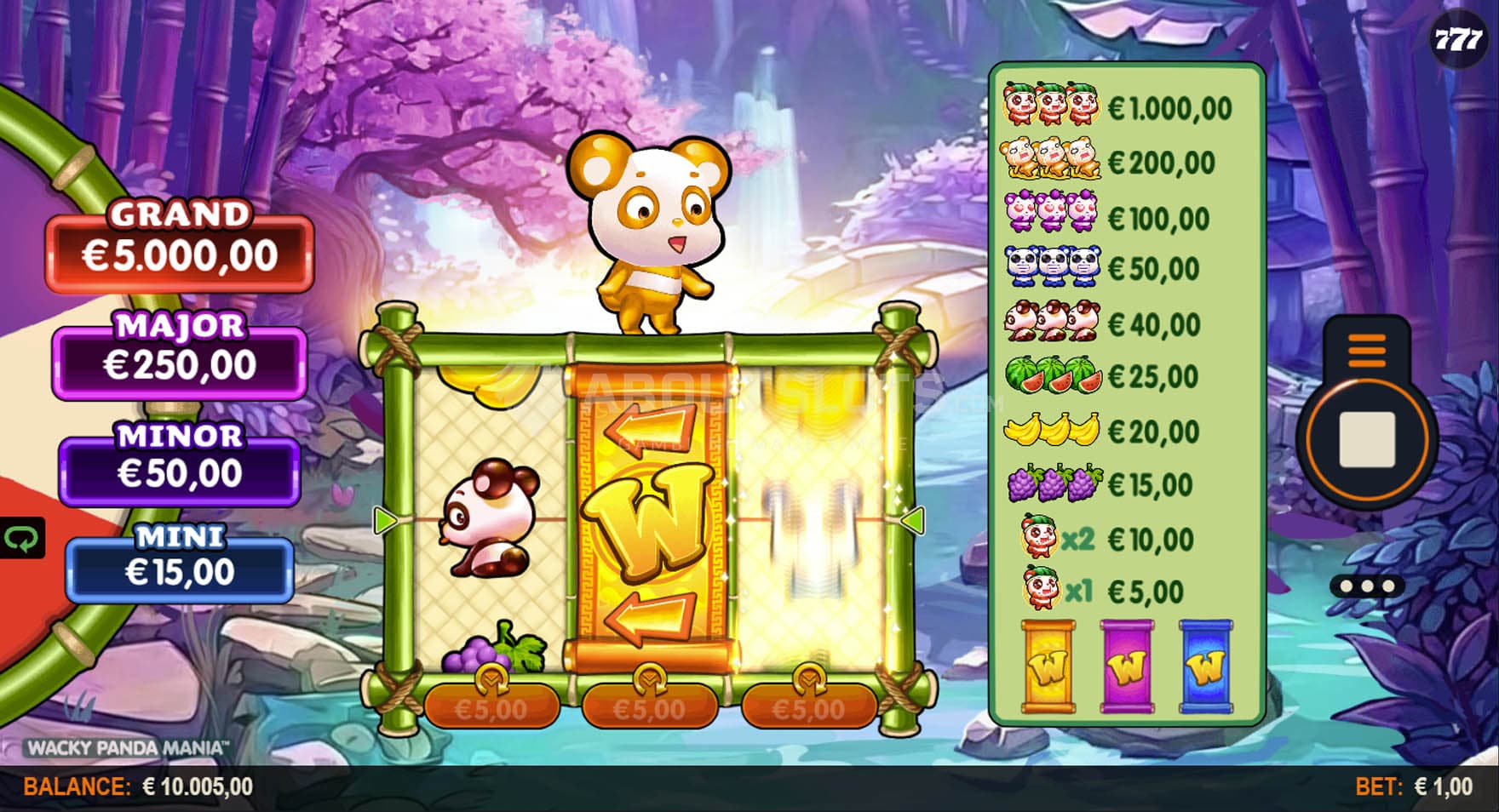 Screenshot of the Walking Wild feature triggered.