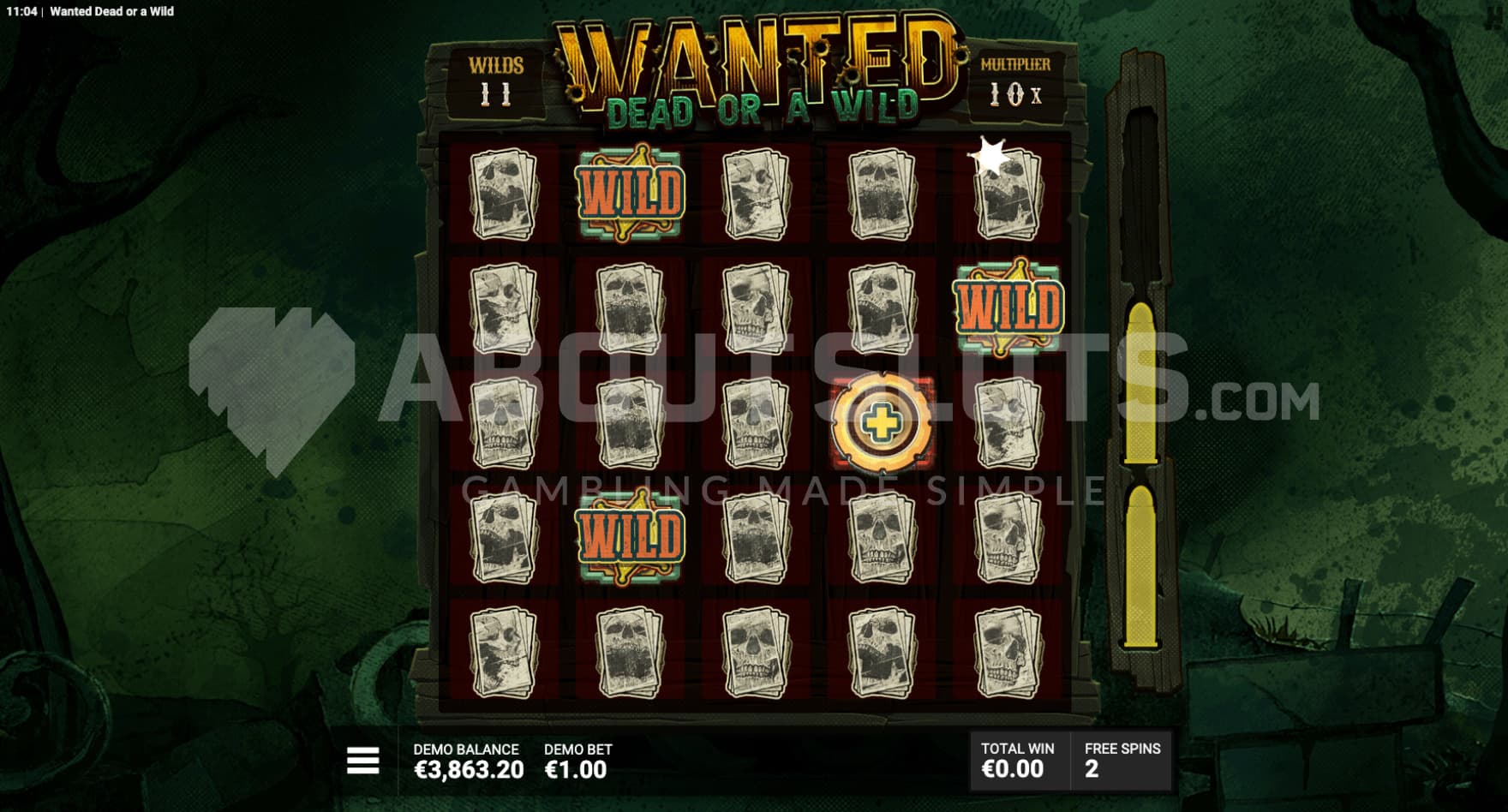 Intro respins feature being active for the Dead Mans Hand feature.