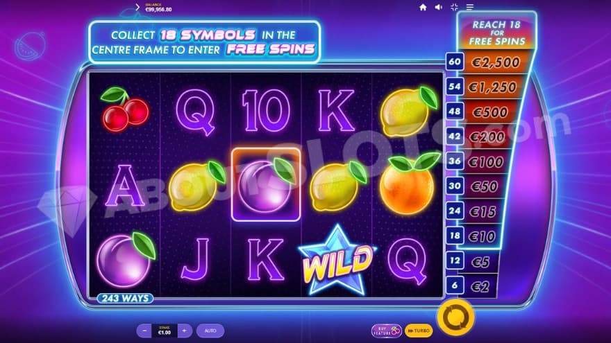 A star-shaped wild symbol on the fourth reel.