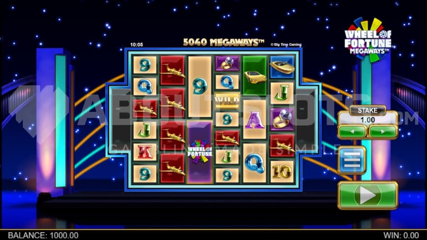 A megaways casino grid.