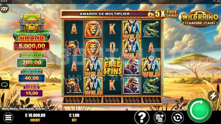 A casino slot in the savannah.