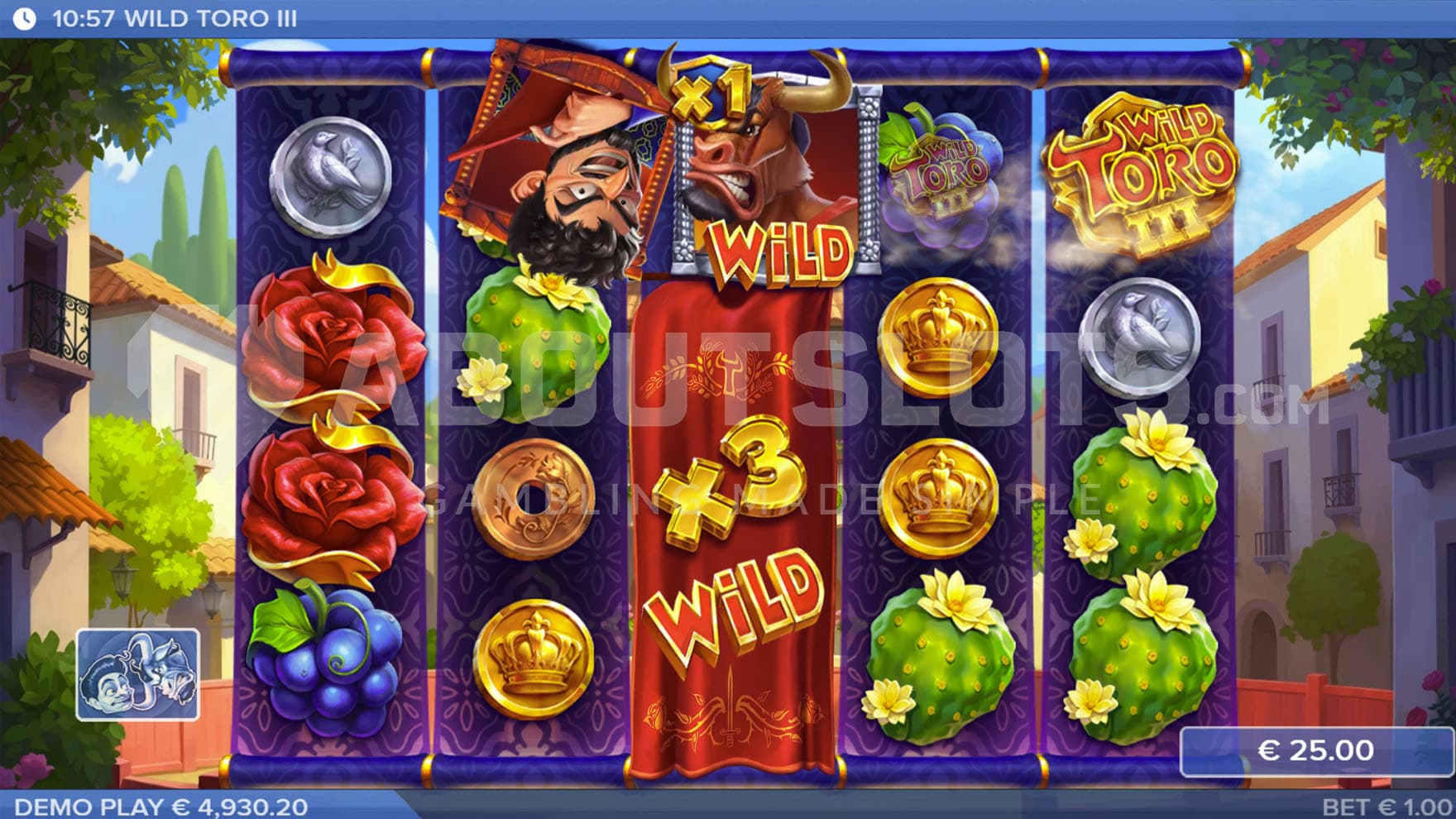 Toro Goes Loco feature triggered in the base game.