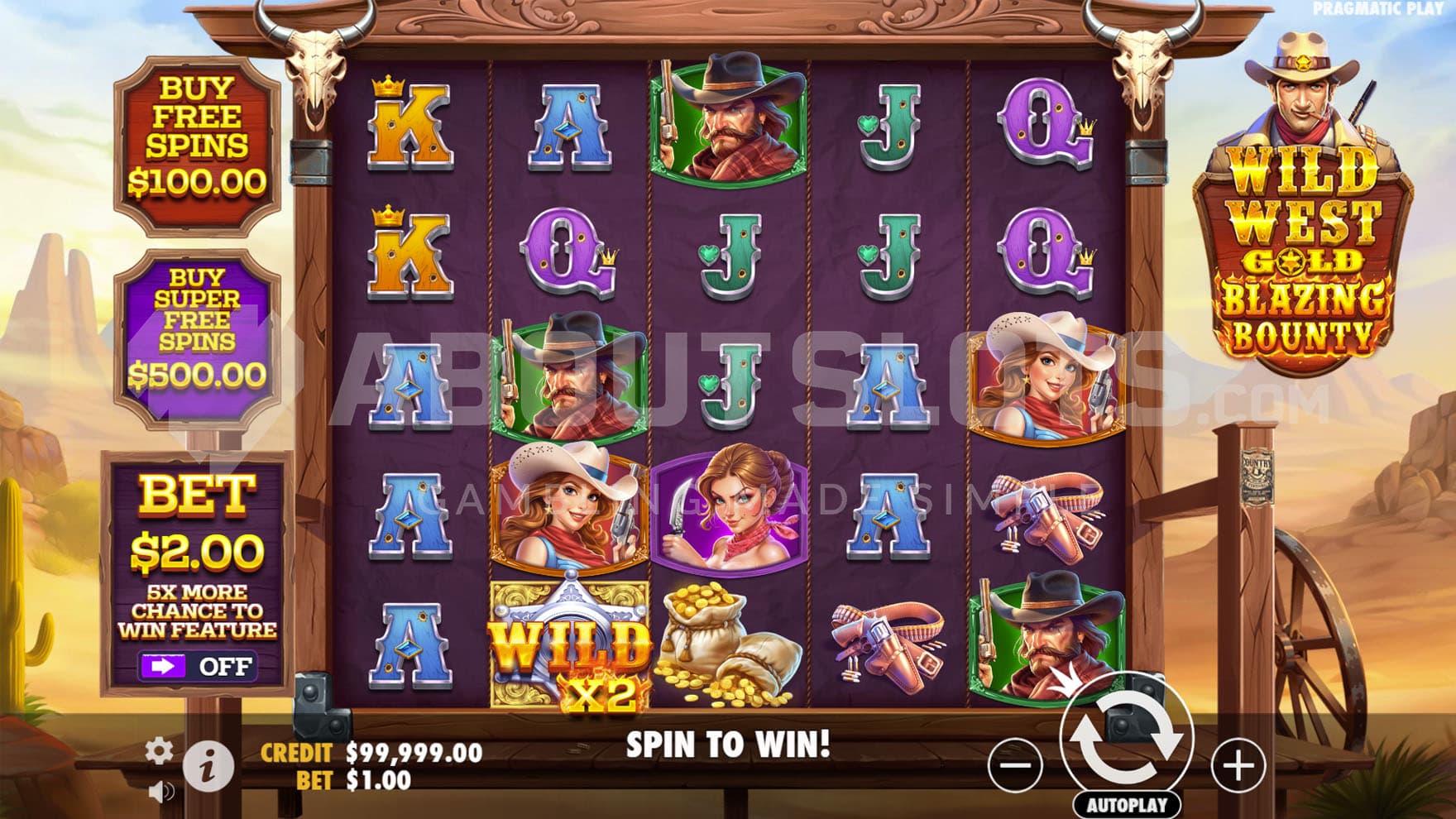 Base Game view of a 5x5 grid on a natural backdrop of North American wildlands.