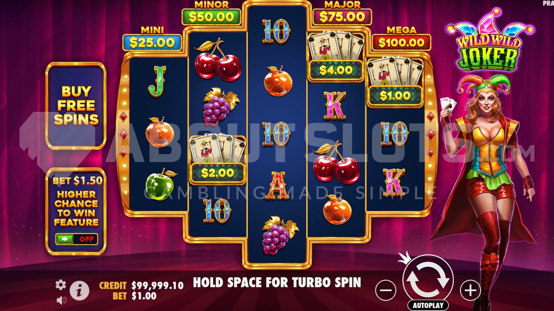 A casino slot with a joker-theme.