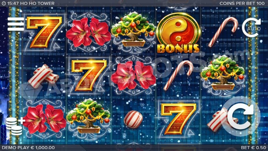 Base game with a scatter symbol on the fourth reel.