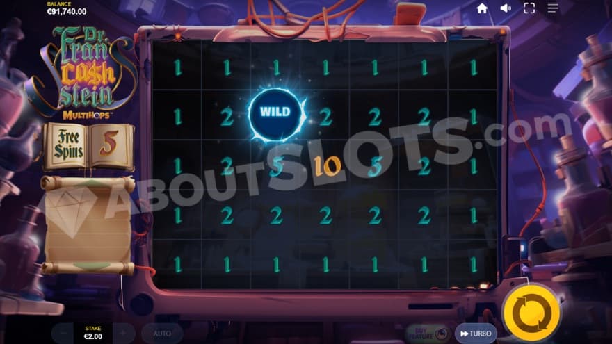 A screenshot of the multiplier grid