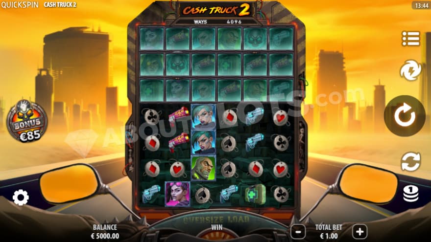 Base game where a huge sunset can be seen in the background.