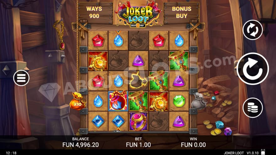 Base game where you can see valuable items in the background.