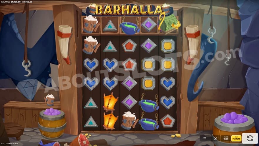 Base game with a bar in the background.