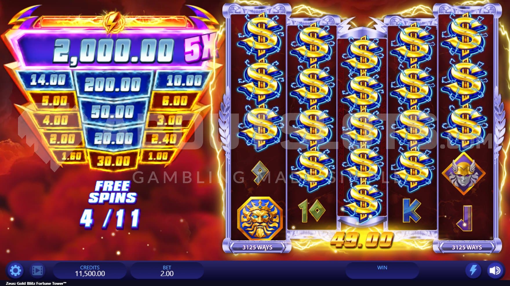 Fourth of eleven Free Spins.